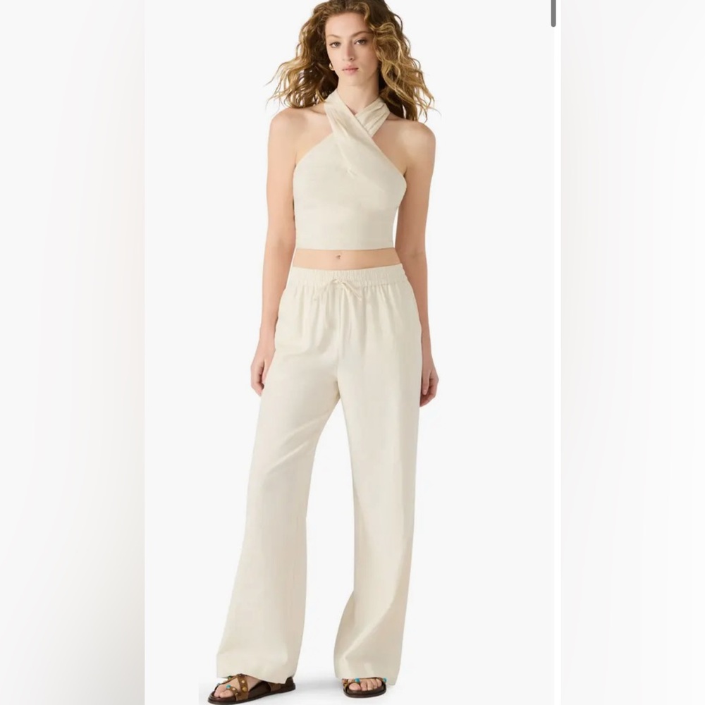 Steve Madden Venetia Linen Blend Drawstring Pants